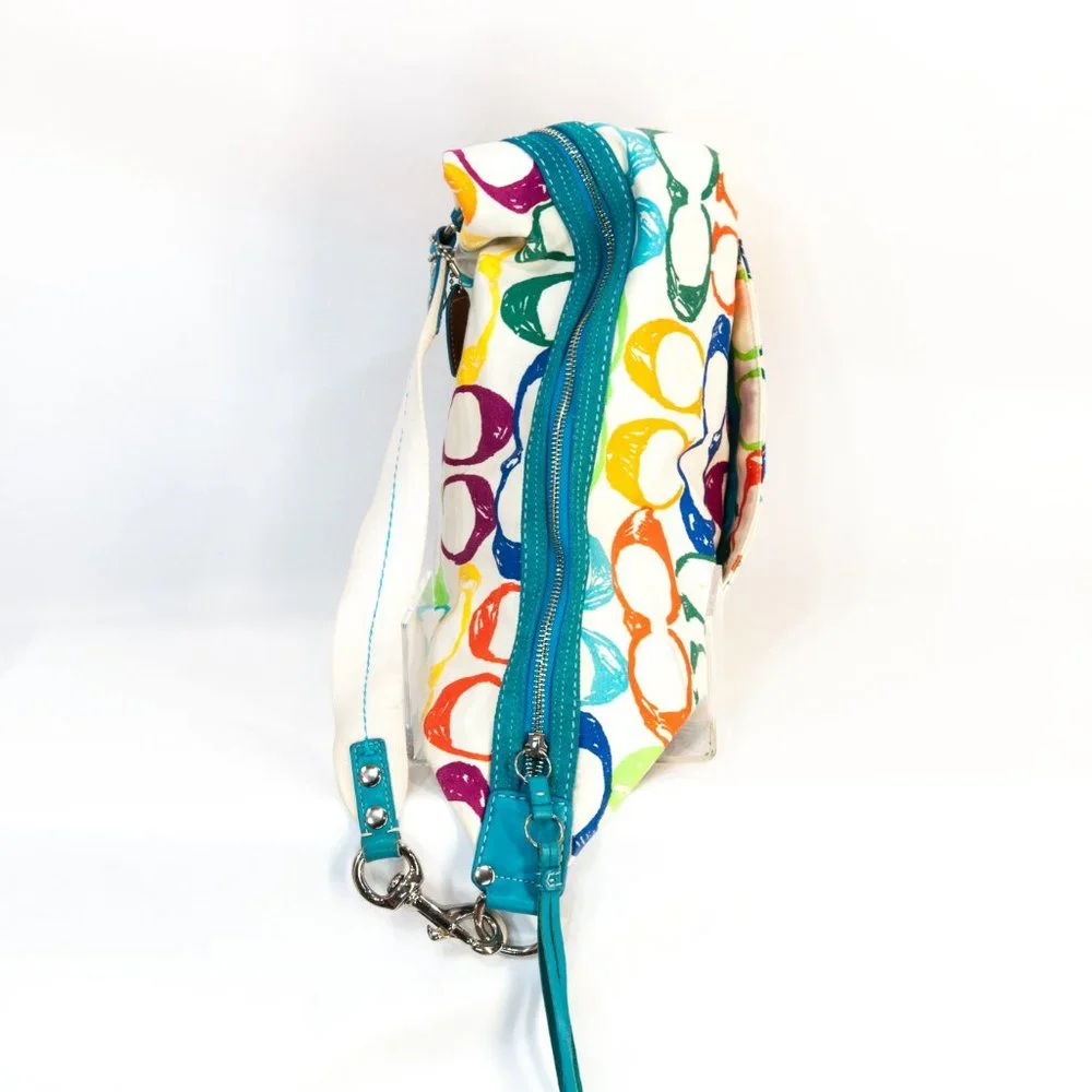 Coach colorful Signature print Fabric Hobo bag - Picture 6 of 15